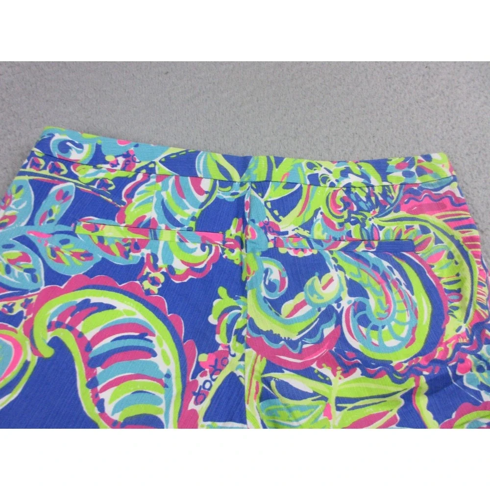Lilly Pulitzer Magnolia Shorts Womens 0 Blue Toucan Play Scalloped‎ Casual 28x11
